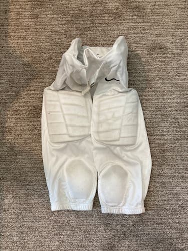 Boys Youth Medium Nike Recruit 3.0 Football Pants Integrated Pads White Hyperstrong