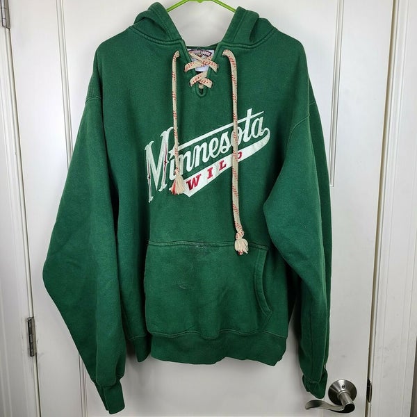 Vintage Y2K Minnesota Wild NHL Hockey Hoodie Size Large 