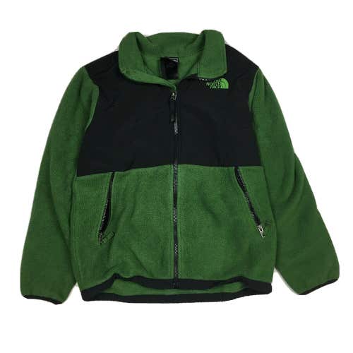 The North Face Denali Fleece Full Zip Up Sweater Jacket Green Boys Large