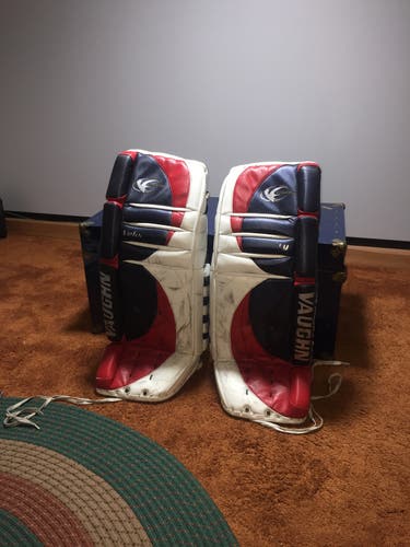Used 34" Vaughn Goalie Leg Pads Pro Stock