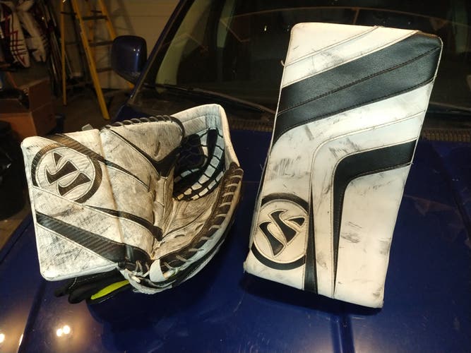 Warrior Ritual Pro goalie glove and blocker