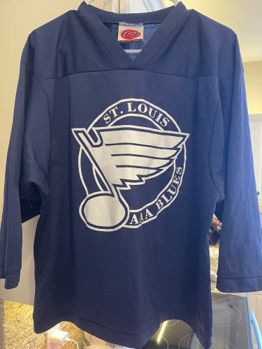 St. Louis AAA Blues practice jersey #17 YL Navy Blue
