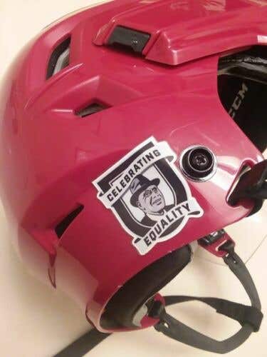Arizona Coyotes Lane Pederson #93 red CCM Tacks home helmet w/ Willie O'Ree decal
