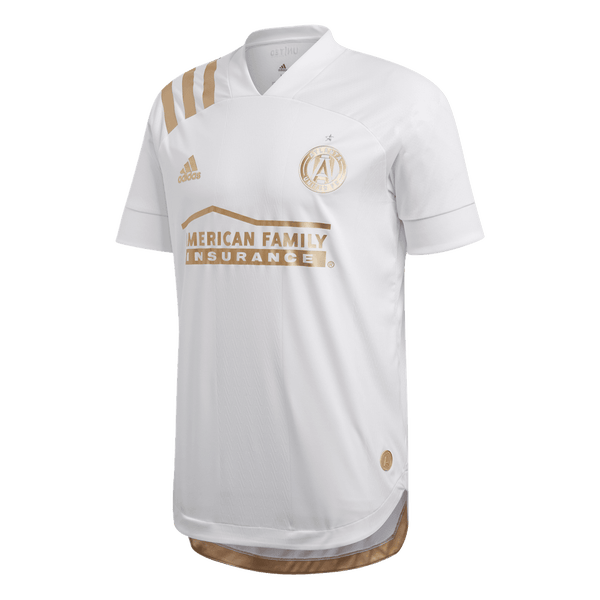 Distinción Altitud Arancel Atlanta United FC adidas 2021 Away Authentic Jersey XL White Gold Aeroready  | SidelineSwap
