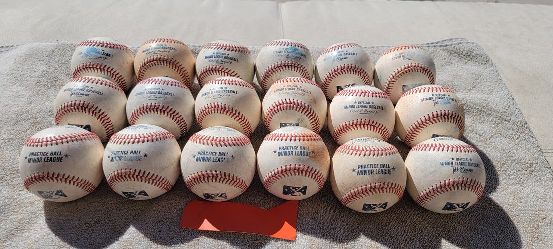 Used Rawlings Official Minor League Baseballs 18 Pack