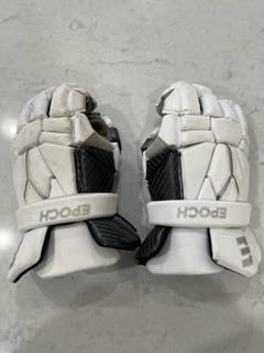 White Used Player's Epoch Integra  Lacrosse Gloves