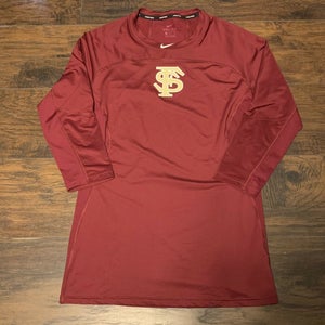 Florida State Seminoles NCAA Team Nike Pro Combat Dri Fit Base Layer Shirt Sz XL
