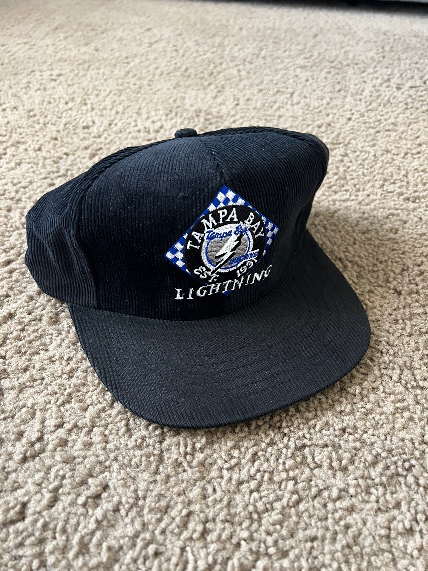 Accessories, Vintage Corduroy Tampa Bay Lightning Snapback Hat