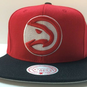 2022 Atlanta Hawks Mitchell & Ness NBA Snapback Hat 2Tone XL Logo Cap Retro