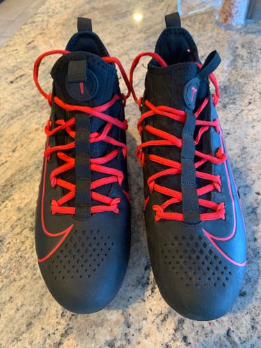 Black Men's Adult Used Size 9.0 (Women's 10) Molded Cleats Nike High Top Alpha Huarache 7 Pro