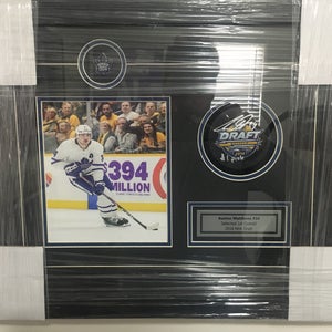 Auston Matthews Toronto Maple Leafs Signed And Framed Draft Puck Limited Edition 1 Of 1 Piece