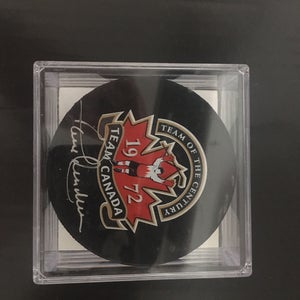Paul Henderson 1972 Team Canada Signed Puck