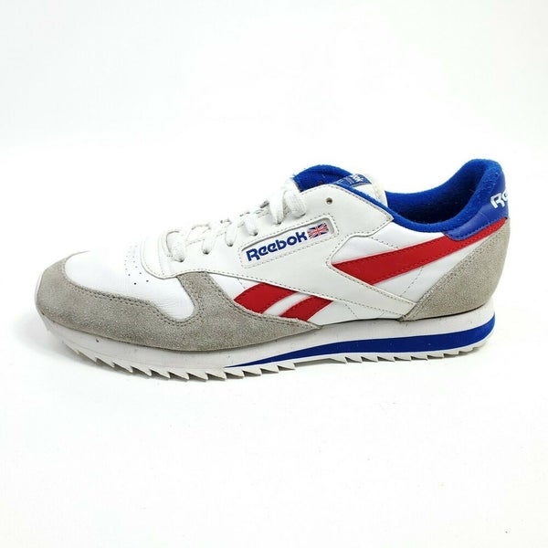 eagle opener Southwest Reebok 059503 Classic Mens 11 Shoes Suede Leather White Red Blue Sneakers |  SidelineSwap