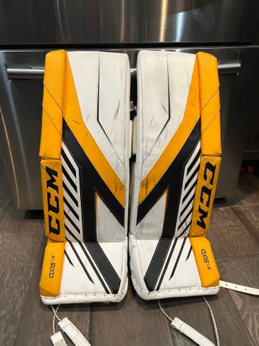 Used 28" CCM Axis 1.5 Goalie Leg Pads
