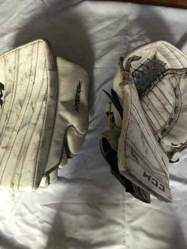 Used Regular CCM Extreme Flex glove and blocker Pro Pro Stock
