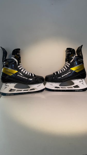 Senior Used Bauer Supreme UltraSonic Hockey Skates Size 10 w/ Step Blacksteel