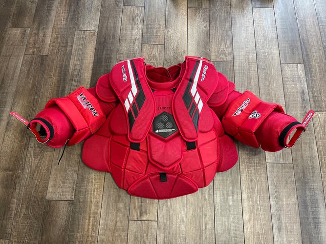 Large Arms XL Body VE8 Pro Carbon Vaughn Velocity Goalie Chest and Arm Protector Pro Stock Used