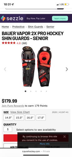 Bauer  Vapor 2X Pro Shin Pads
