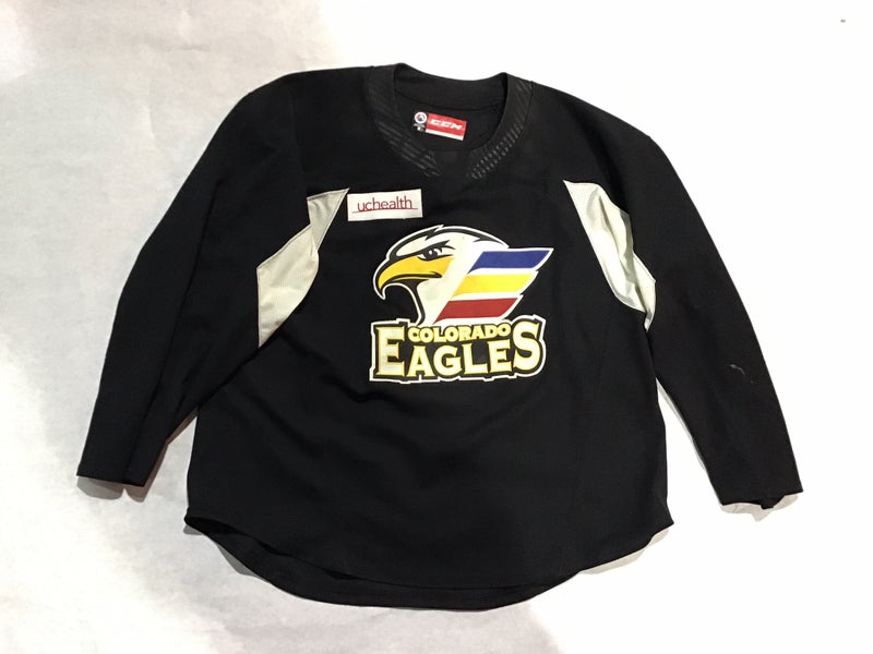 Colorado Eagles Pro Stock CCM Black Practice Jersey Size 56