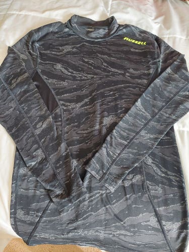 New Fleece Lined Mens Small Baselayer Shirt Black
