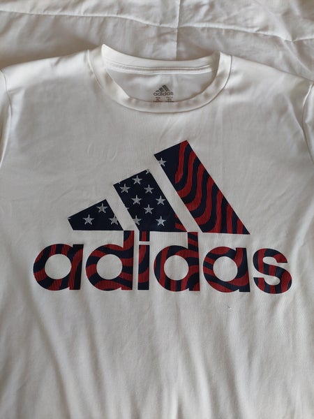 Excellent Youth Xl Adidas Dri Fit Shirt White | Sidelineswap