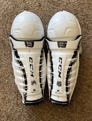 Used 15” CCM Pro Stock 21K Shin Pads