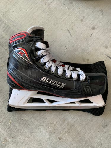 Used Bauer Regular Width  Size 10 Vapor 1X Hockey Goalie Skates