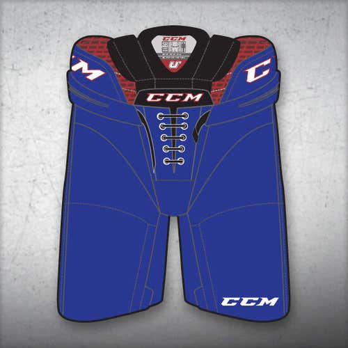 New CCM Crazy Light U+ CL ice hockey pants senior XLarge XL royal waist 38"-42"