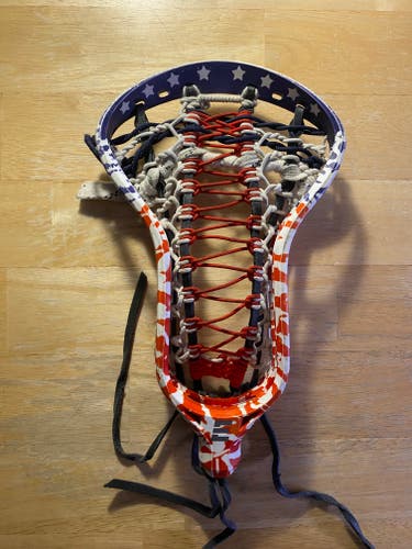 USA Themed Traditionally Strung Epoch Hawk Lacrosse Head