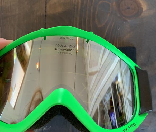 Green Unisex UVEX Double lens supravision super anti-fog Medium Ski Goggles