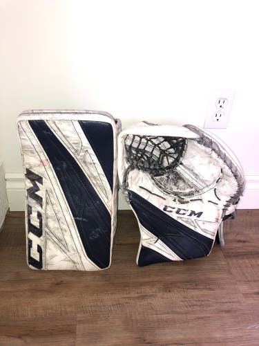 Used CCM Extreme Flex 4 Glove and Blocker Set Pro Stock