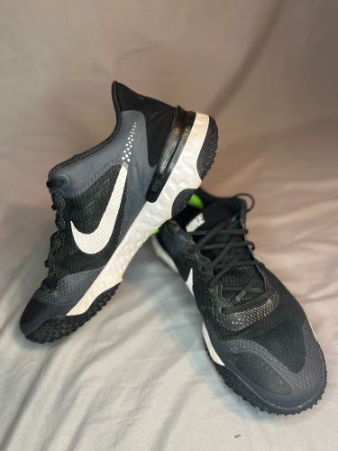 Black Men's Turf Cleats Low Cut Alpha Huarache Elite