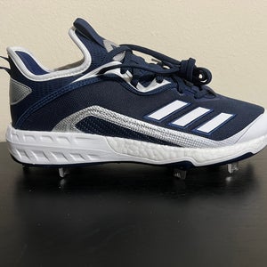 Adidas Icon 6 Low Metal Baseball Cleats Size 9 Navy Blue