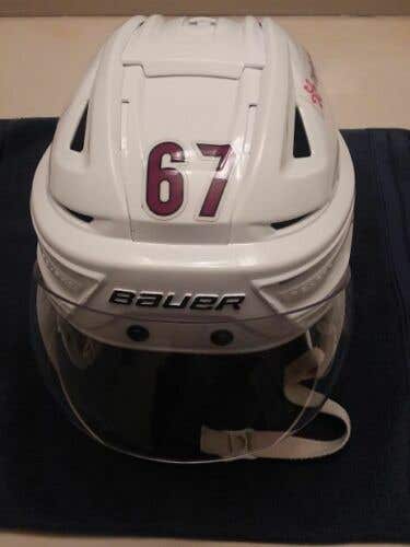 Arizona Coyotes Lawson Crouse game-worn Bauer Re-Akt helmet (2020-21 season) 1 year style