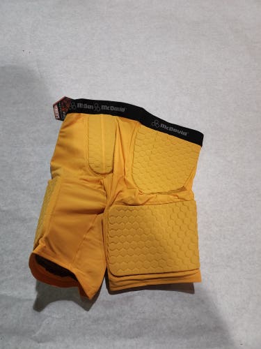 New McDavid Yellow Padded Compression Shorts XXL