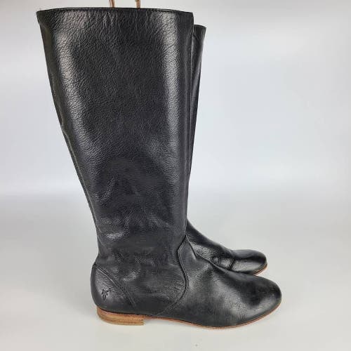 Frye Womens Jillian Boots Black Block Heel Round Toe Low Zipper 9.5 M