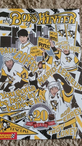 Pittsburgh Penguins Advanced Auto Parts Boys Of Winter Limited Edition Poster