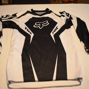 Fox HC 180 Motocross Racing Jersey, Black/White, Youth XL - Great Condition!