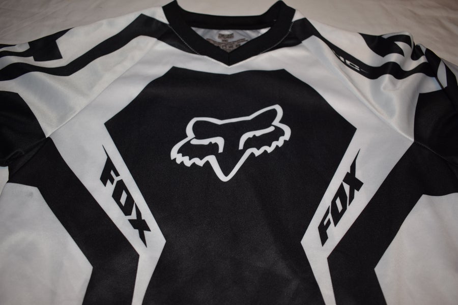 dek foto Is aan het huilen Fox HC 180 Motocross Racing Jersey, Black/White, Youth XL - Great  Condition! | SidelineSwap