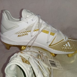 Adidas Afterburner 7 gold / white Molded Baseball Cleats Men's Size 9