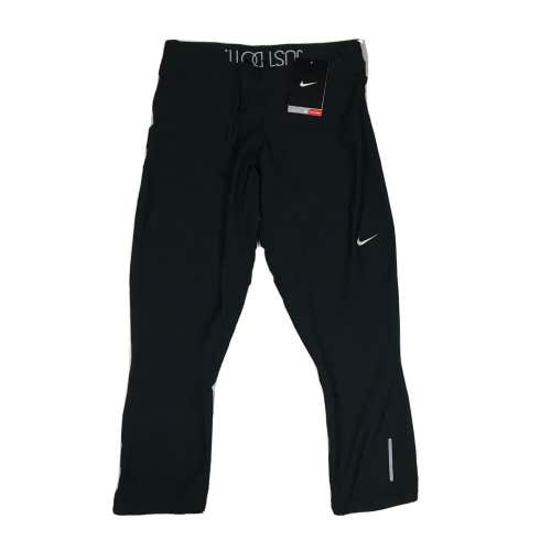 NWT Nike Dri-Fit Stay Warm 3/4 Length Compression Running Yoga Pants Black (S)
