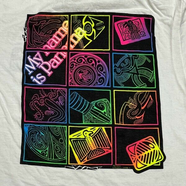 Panama T Shirt Men Medium Adult White Travel Destination Vacation Vintage 90s