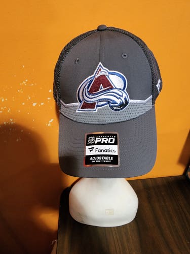 New Fanatics Gray Colorado Avalanche Adjustable Hat