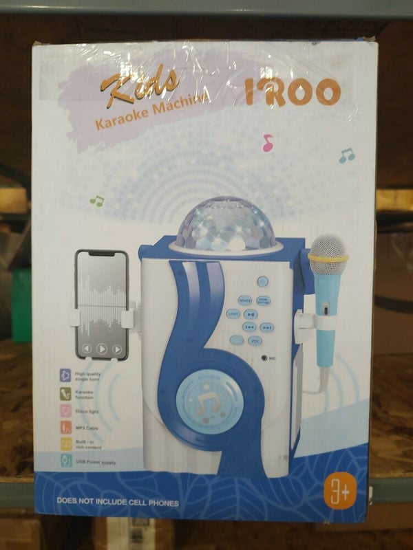 IROO Kids Karaoke Machine Toy, Wireless Bluetooth Speaker with Microphone