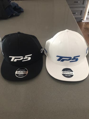 2 Brand New Taylormade TP5 Golf SnapBack Hats