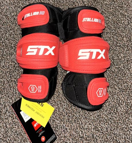 New STX Stallion HD Arm Pads lax lacrosse RED elbow NWT
