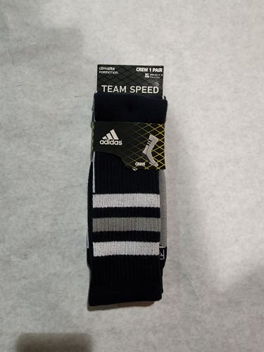 Blue Men's New Adult XL Adidas Crew Socks