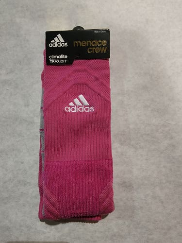 Pink Men's New Adult Large Adidas Crew Socks
