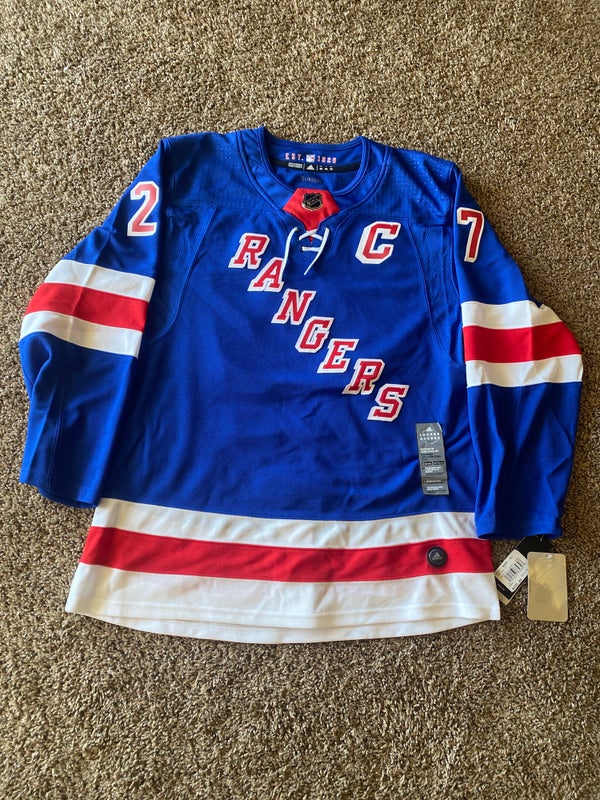 NEW YORK RANGERS VINTAGE 90s WHITE AIR KNIT NHL HOCKEY JERSEY ADULT LARGE –  The Felt Fanatic