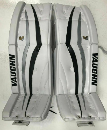 New Vaughn 1100i Int goalie leg pads Black/ Silver 30"+2 Velocity V6 ice hockey